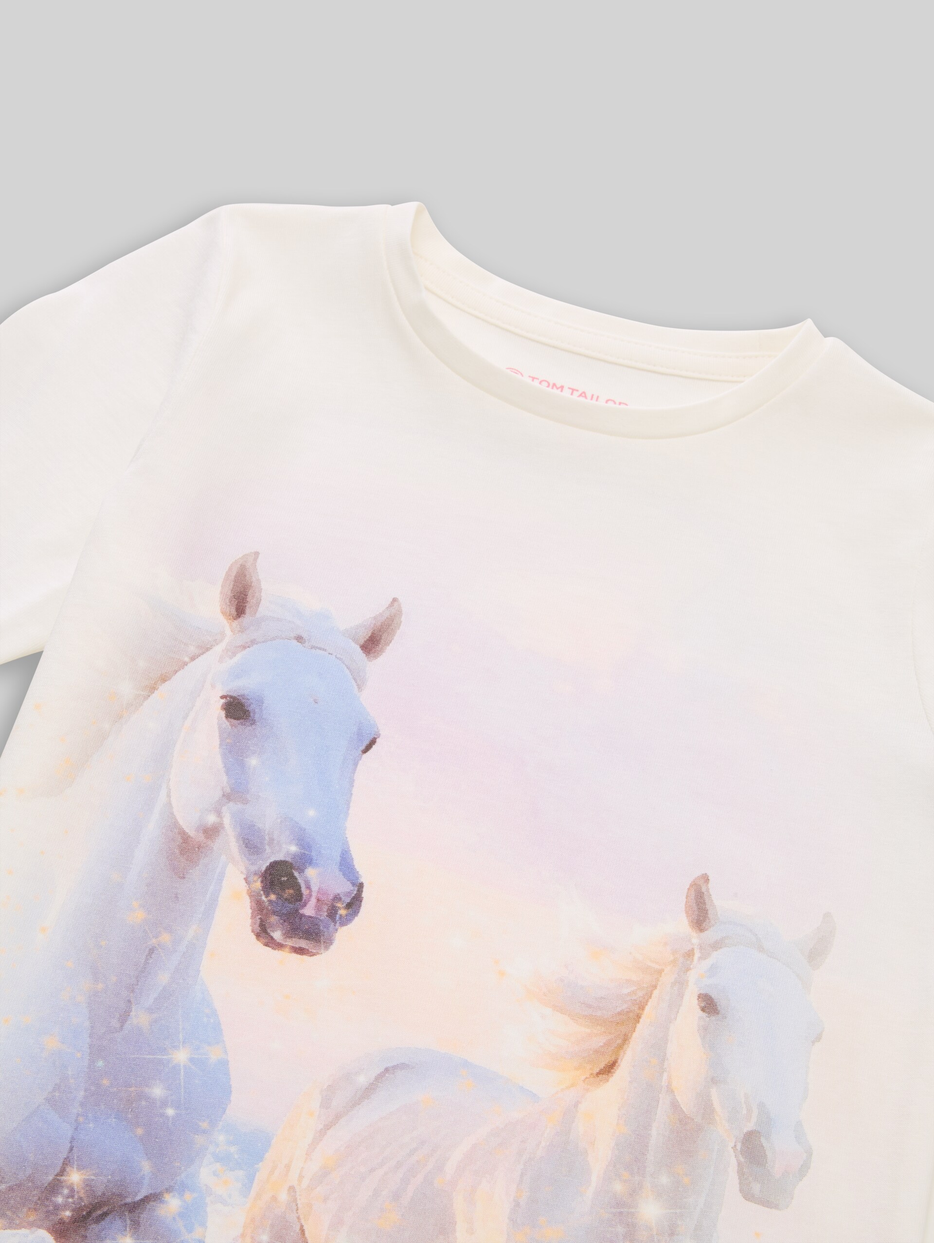 T-shirt met lange mouwen en fotoprint - Whisper White - Detailaanzicht model