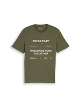 Ausgewählt, T-Shirt mit Print von Tom Tailor, grün