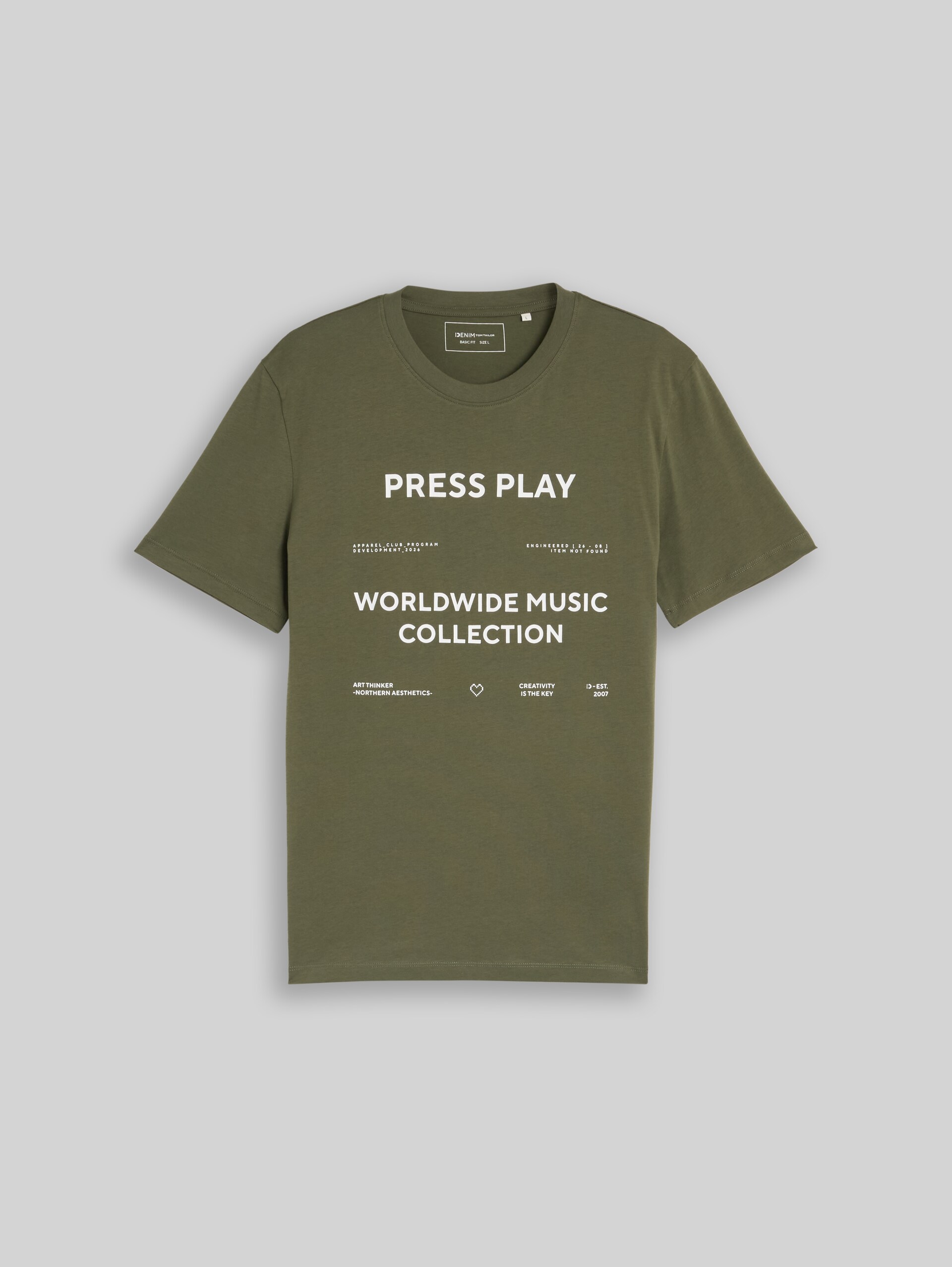 T-Shirt mit Print - urban olive green - Vorder-Produkt-Ansicht