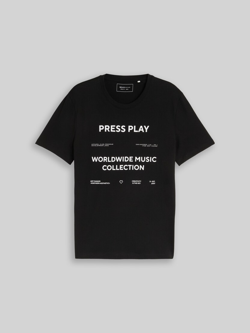 T-shirt met print door Denim Male, Black