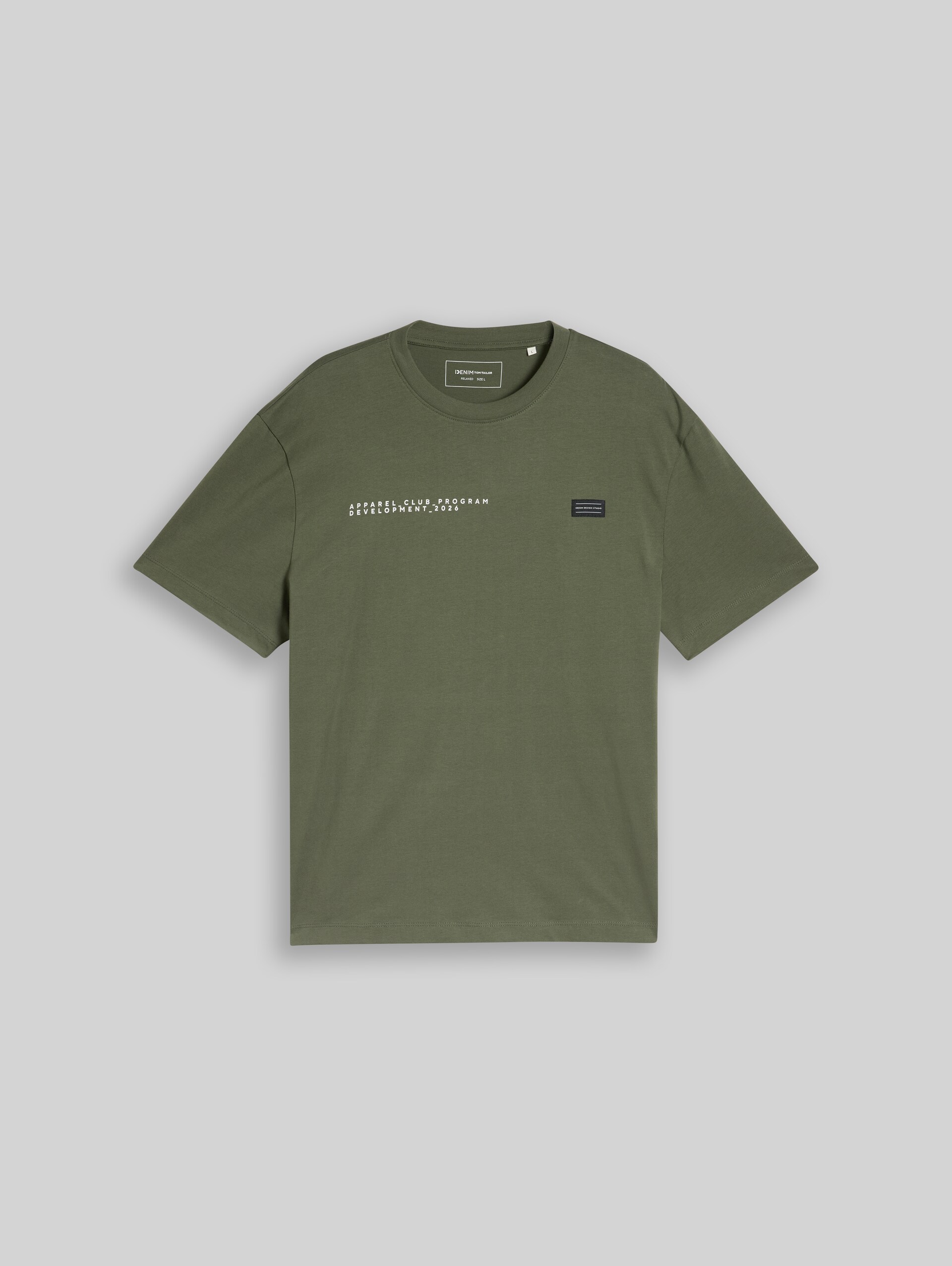 T-shirt met print in relaxed fit - urban olive green - Product vooraanzicht