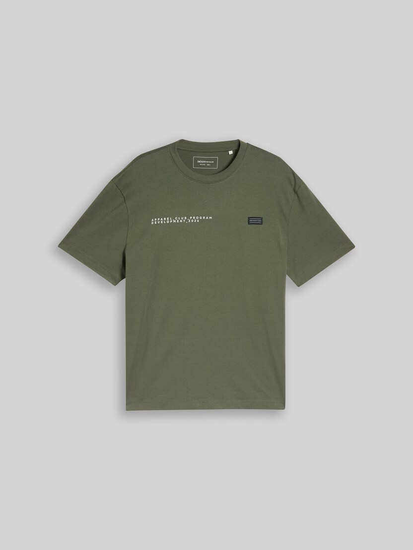 Relaxed Fit T-Shirt mit Print von Denim Male, urban olive green