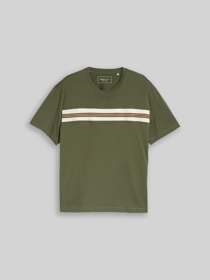 Relaxed Fit T-Shirt aus Baumwolle von Denim Male, urban olive green