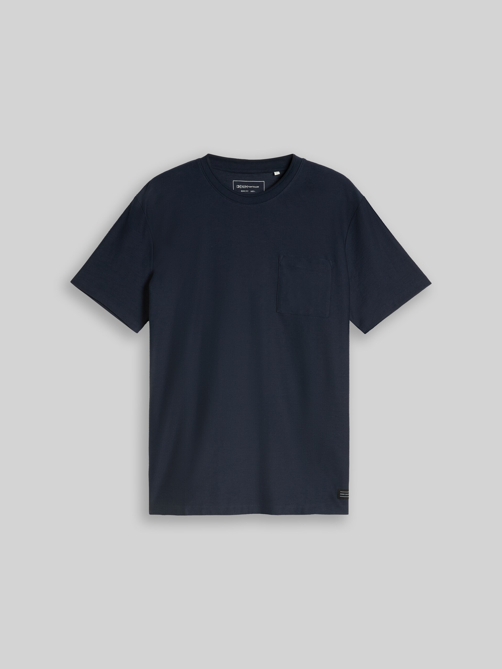 T-Shirt mit Brusttasche - sky captain blue - Vorder-Produkt-Ansicht