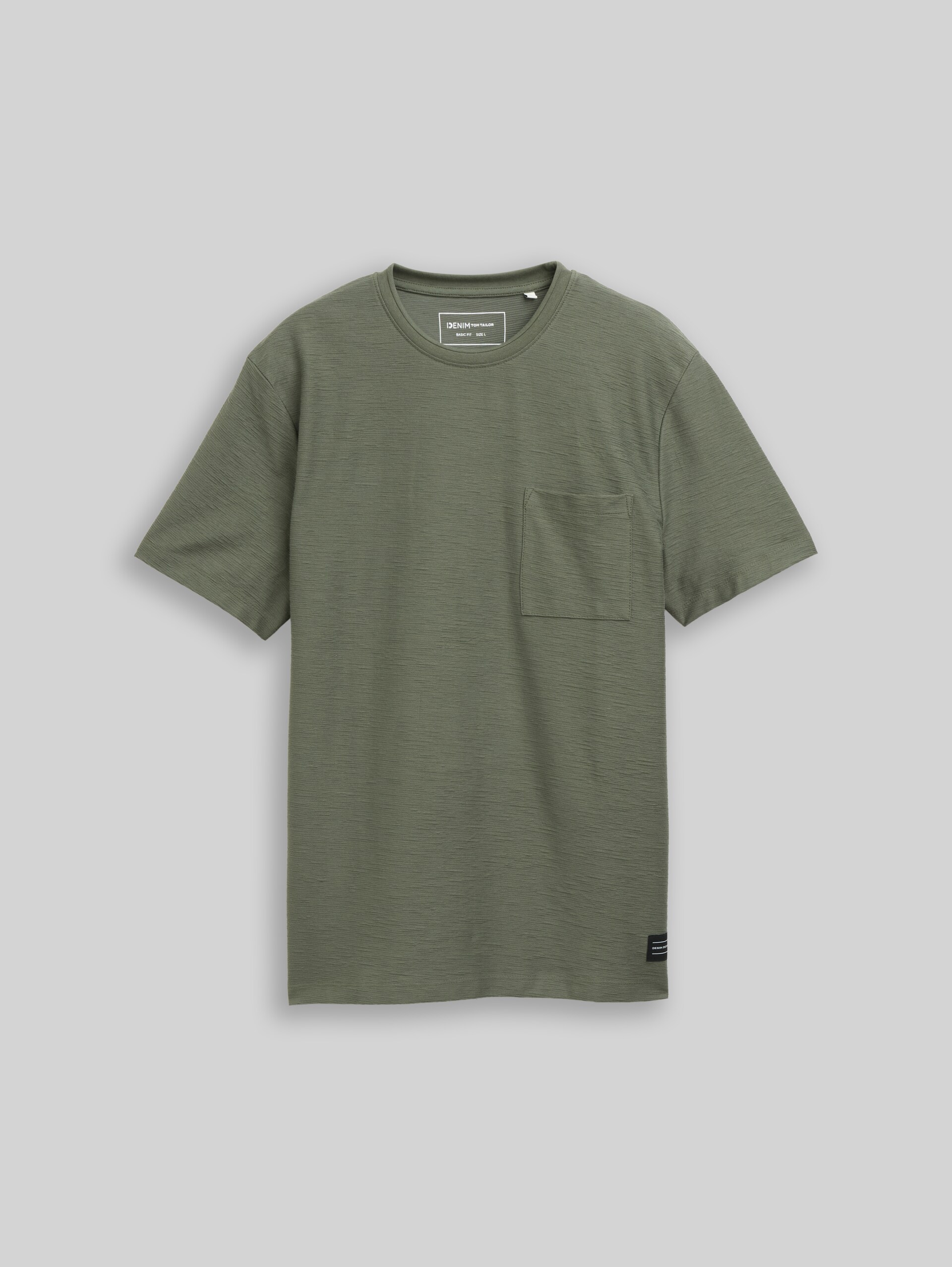 T-shirt met borstzak - urban olive green - Product vooraanzicht