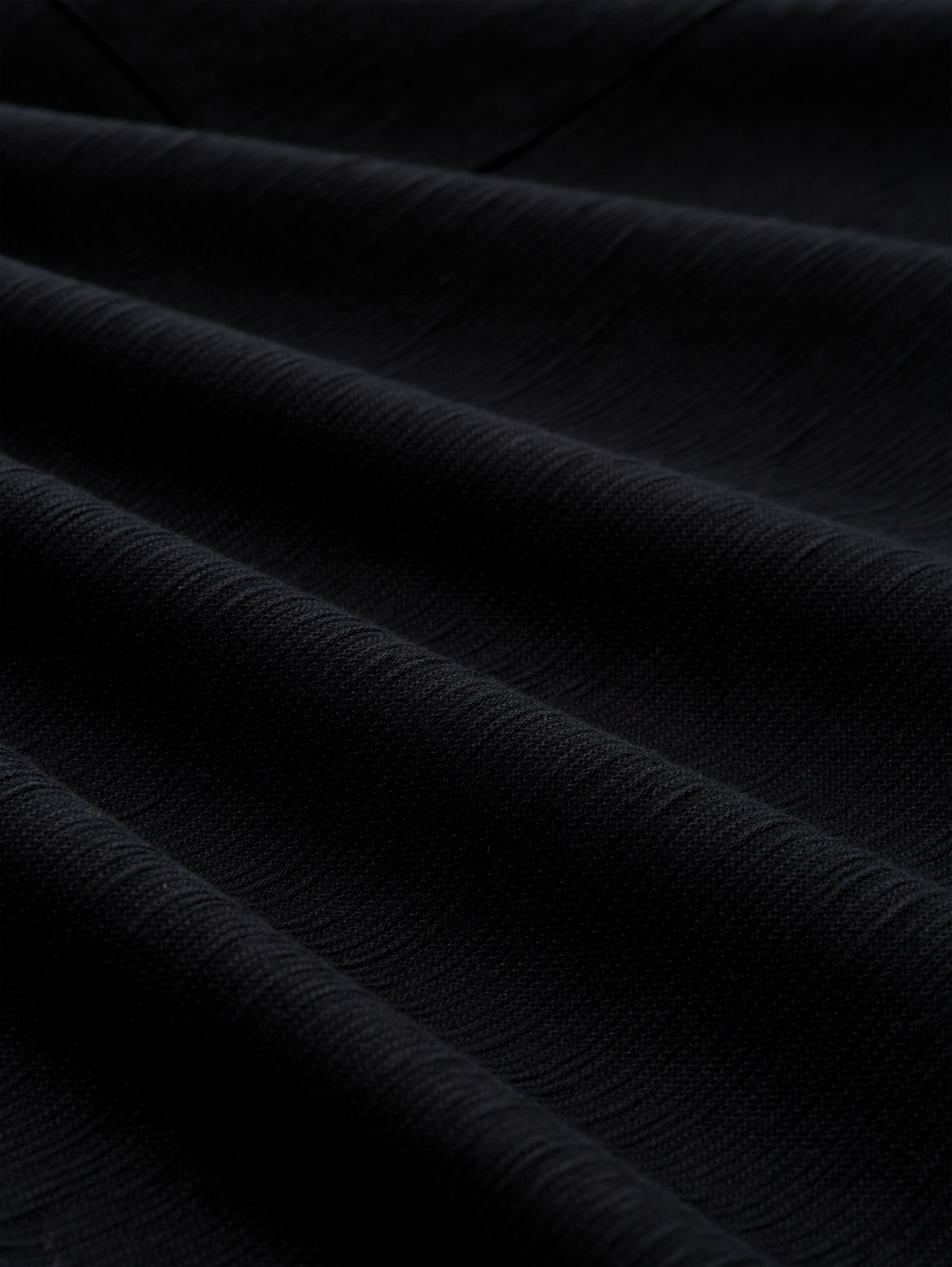 T-shirt met borstzak - Black - Materiaalweergave