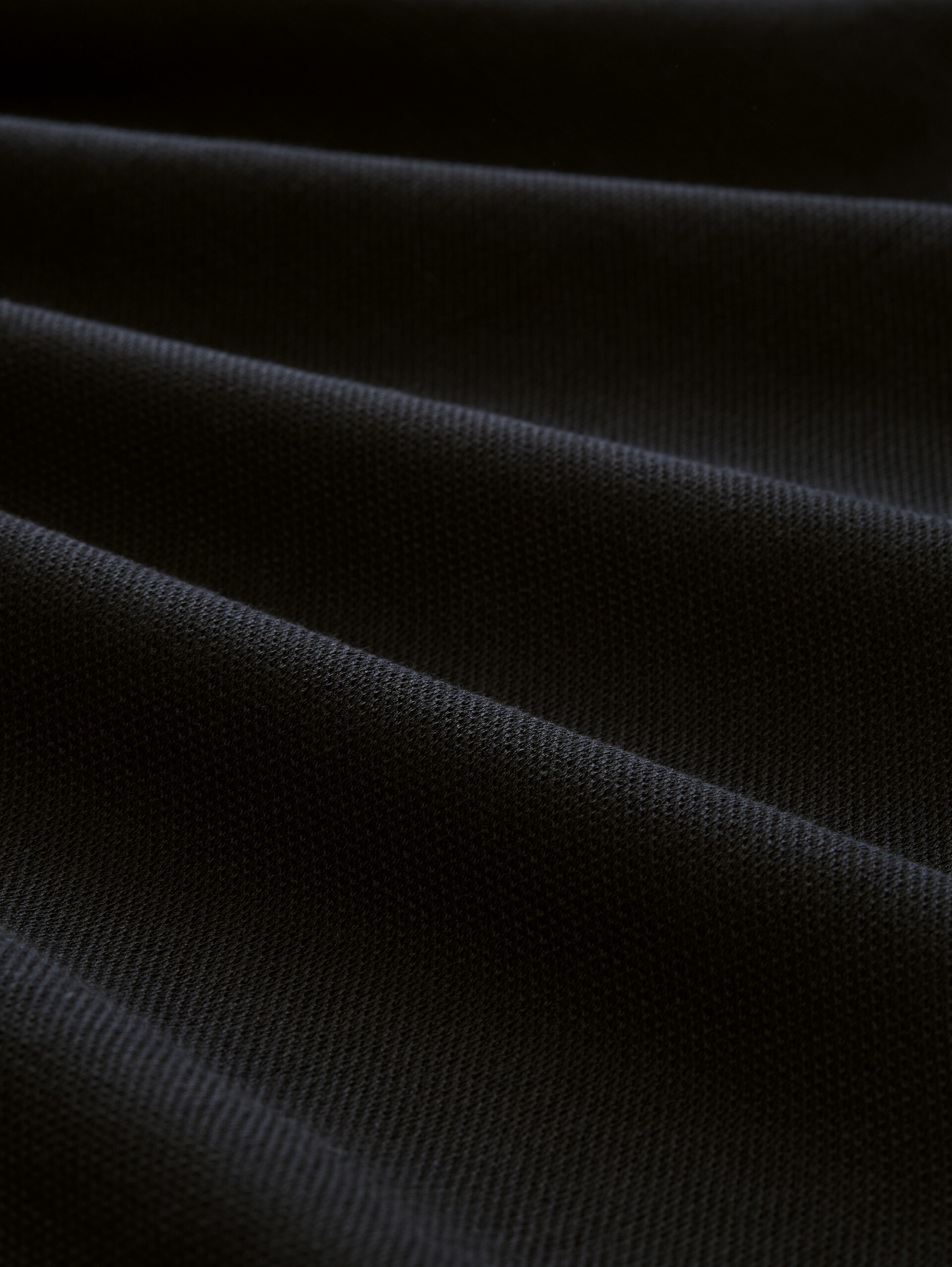 Relaxed Fit Troyer Sweatshirt - Black - Material-Ansicht