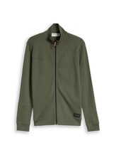 Ausgewählt, Sweatjacke aus Baumwolle von Tom Tailor, grün