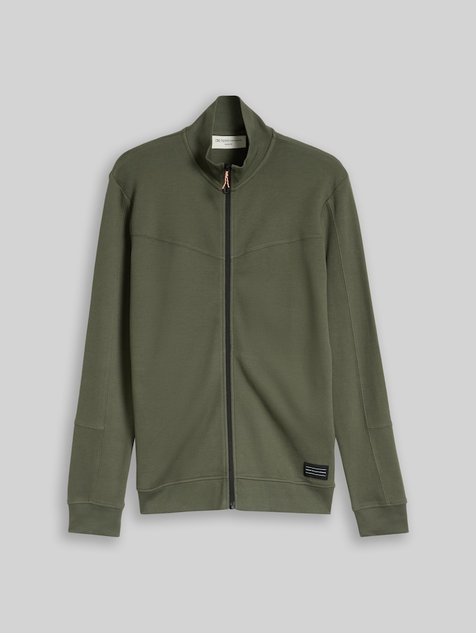 Sweatjacke aus Baumwolle von Denim Male, urban olive green