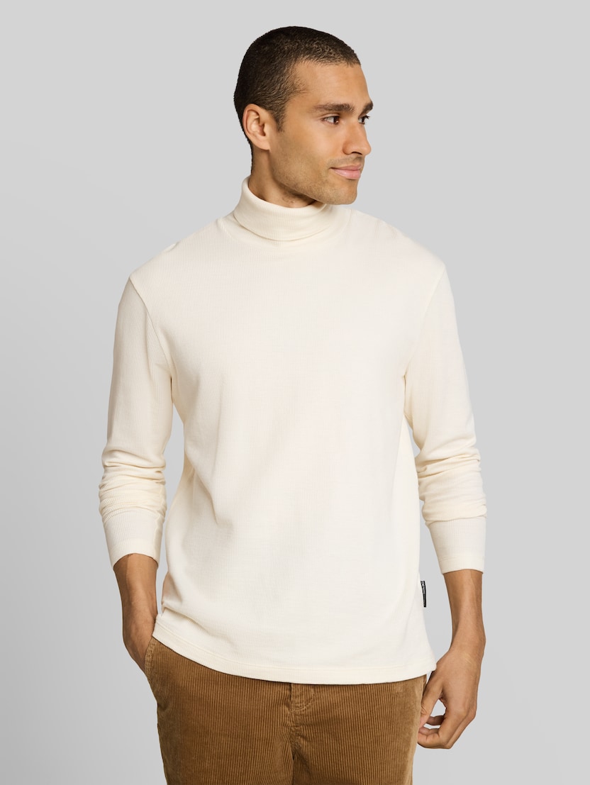 Katoenen coltrui door Denim Male, Gardenia White