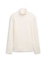 Sélectionné, Pull à col roulé en coton par Tom Tailor, brunir