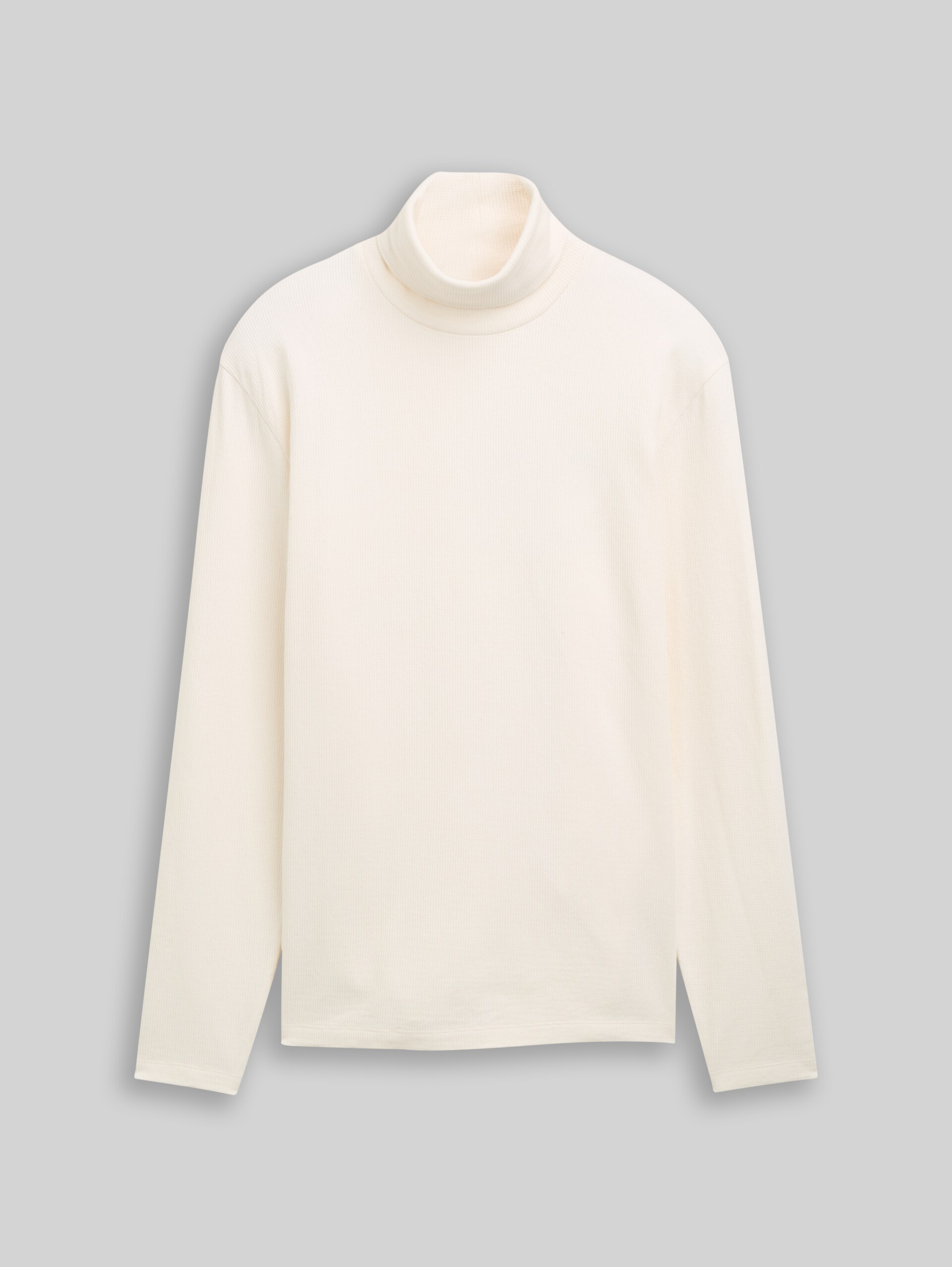 Pull à col roulé en coton - Gardenia White - Vue de face du produit