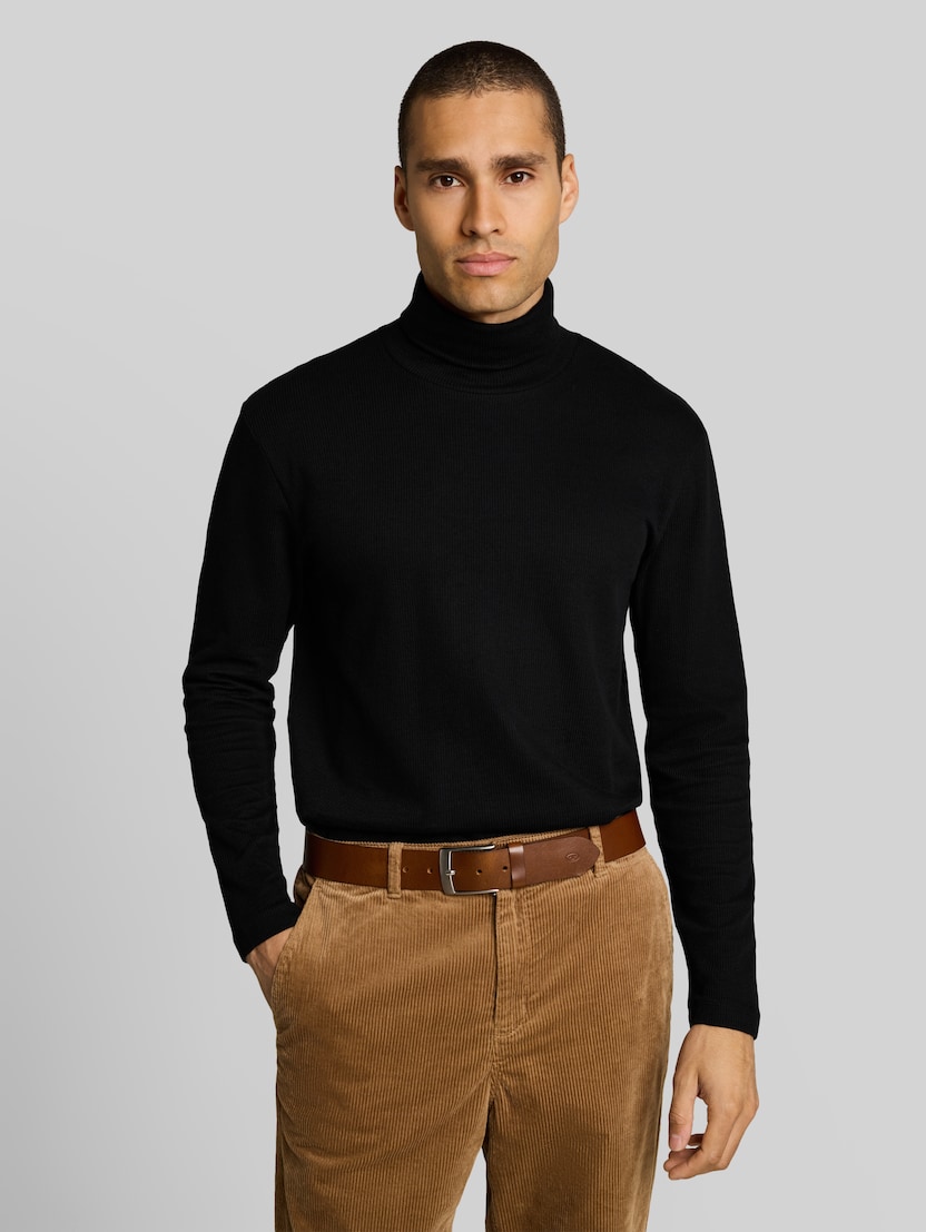 Katoenen coltrui door Denim Male, Black