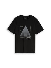 Geselecteerd, T-shirt met print door Tom Tailor, zwart