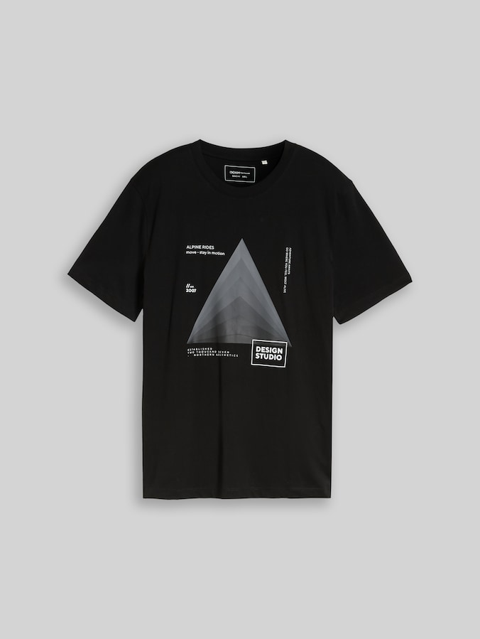 T-shirt met print door Denim Male, Black