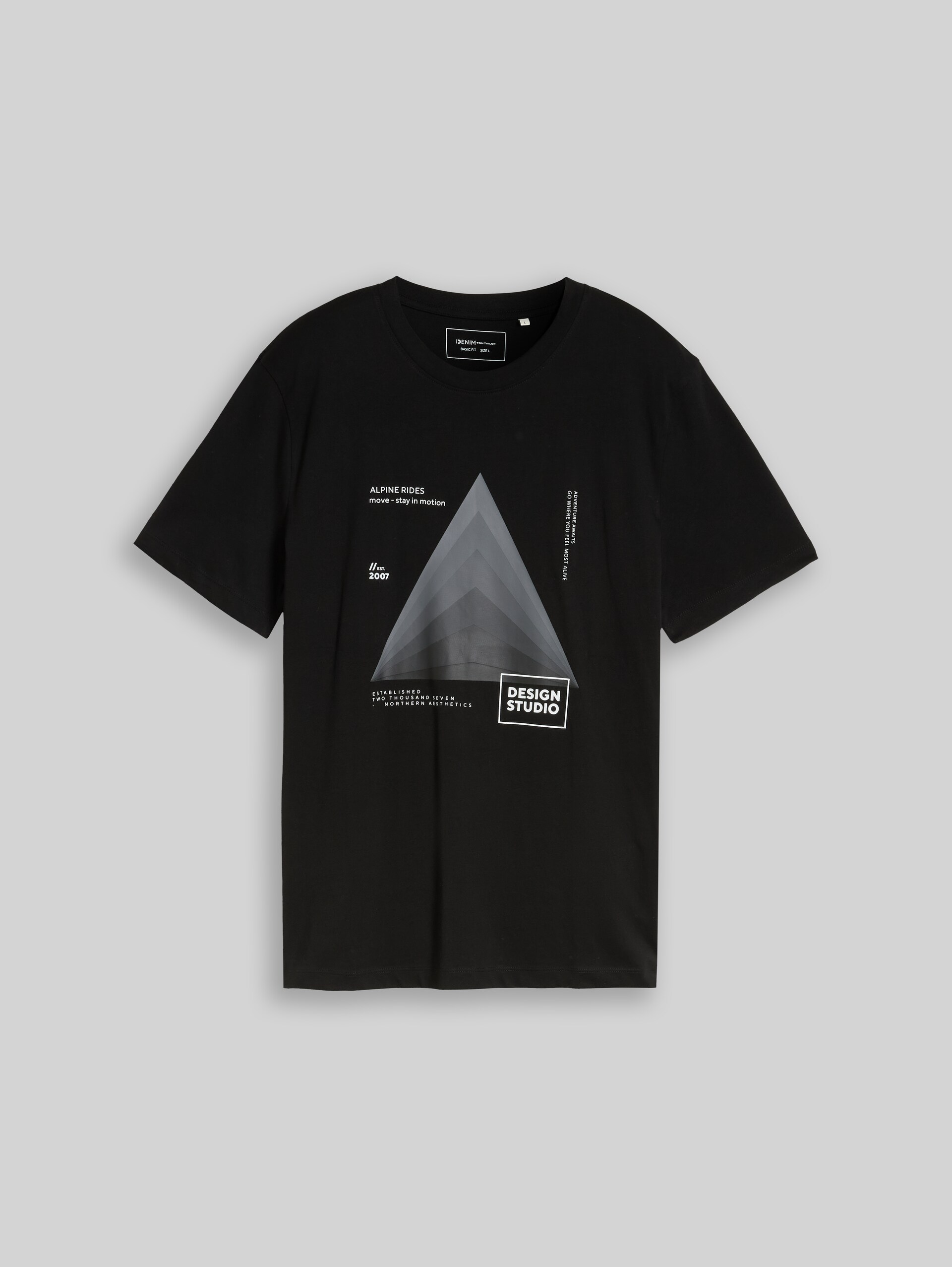 T-shirt met print - Black - Product vooraanzicht