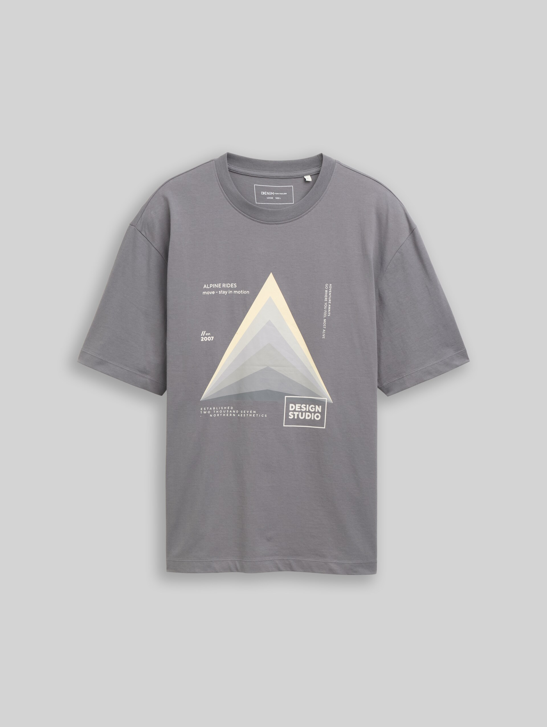 T-Shirt mit Print - classic grey - Vorder-Produkt-Ansicht