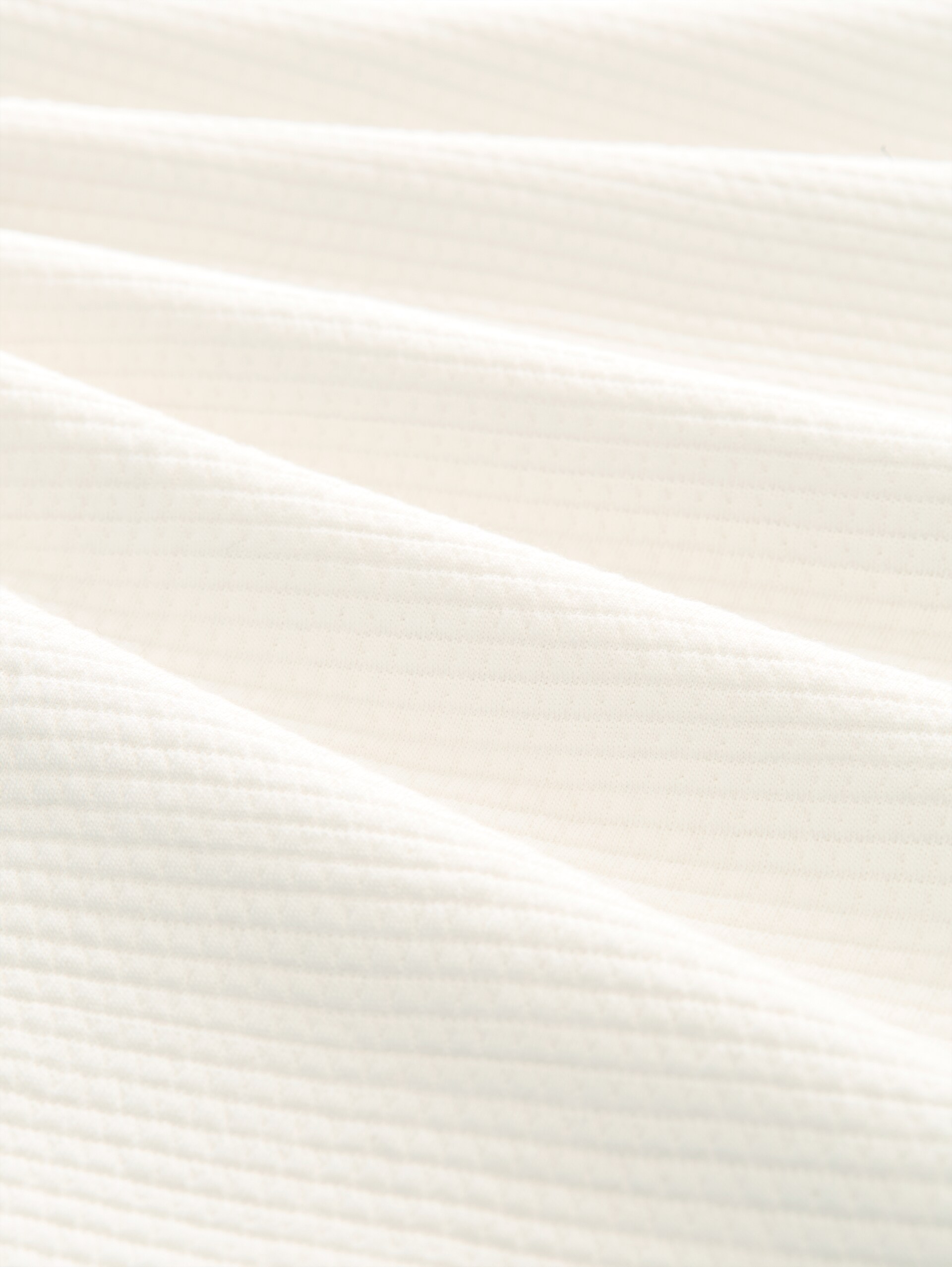 Sweatjacke mit Waffelstruktur - Gardenia White - Material-Ansicht