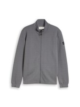 Nicht ausgewählt, Sweatjacke mit Waffelstruktur von Tom Tailor, grau