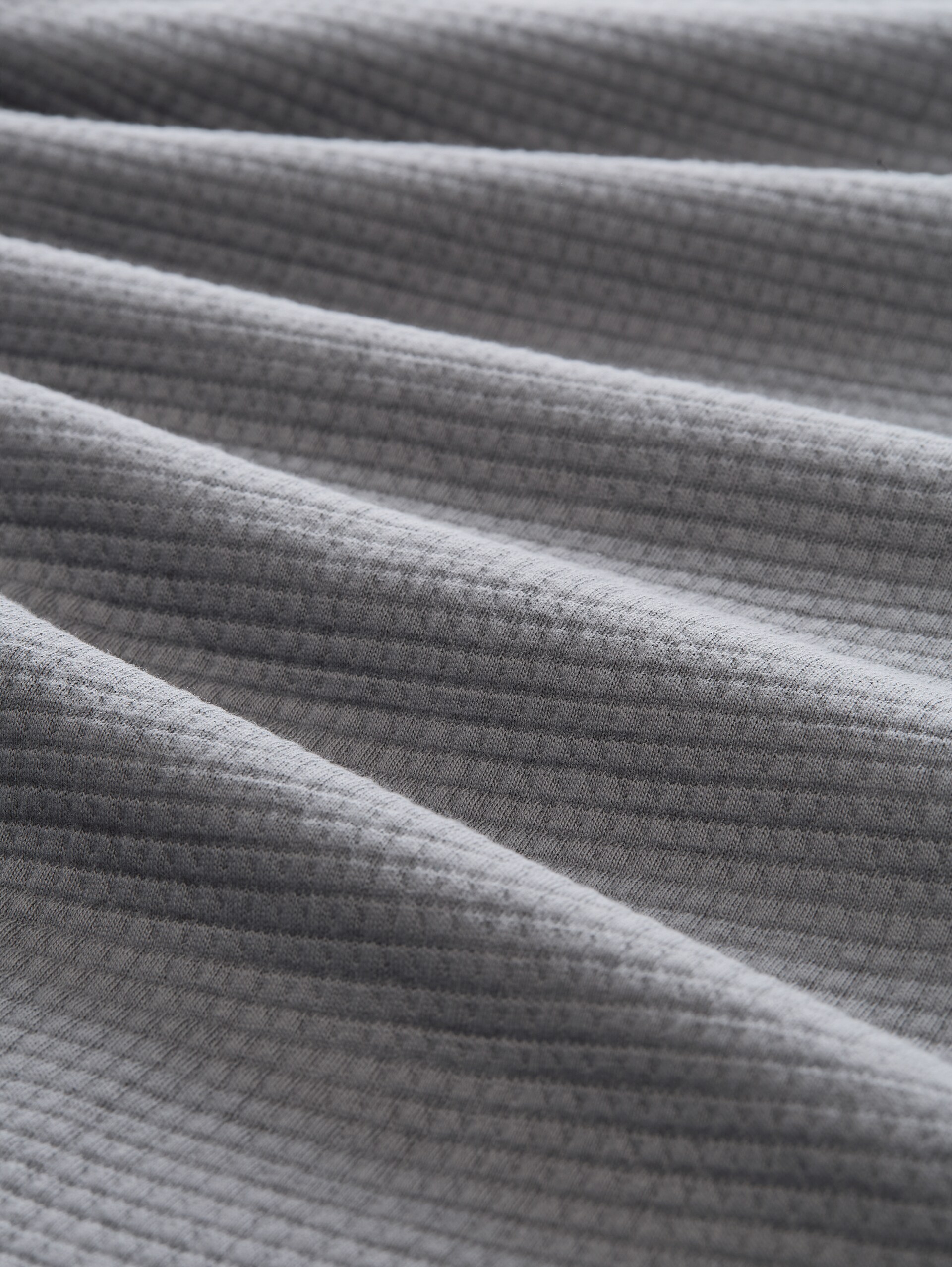 Veste en molleton à texture gaufrée - classic grey - Vue de la matière