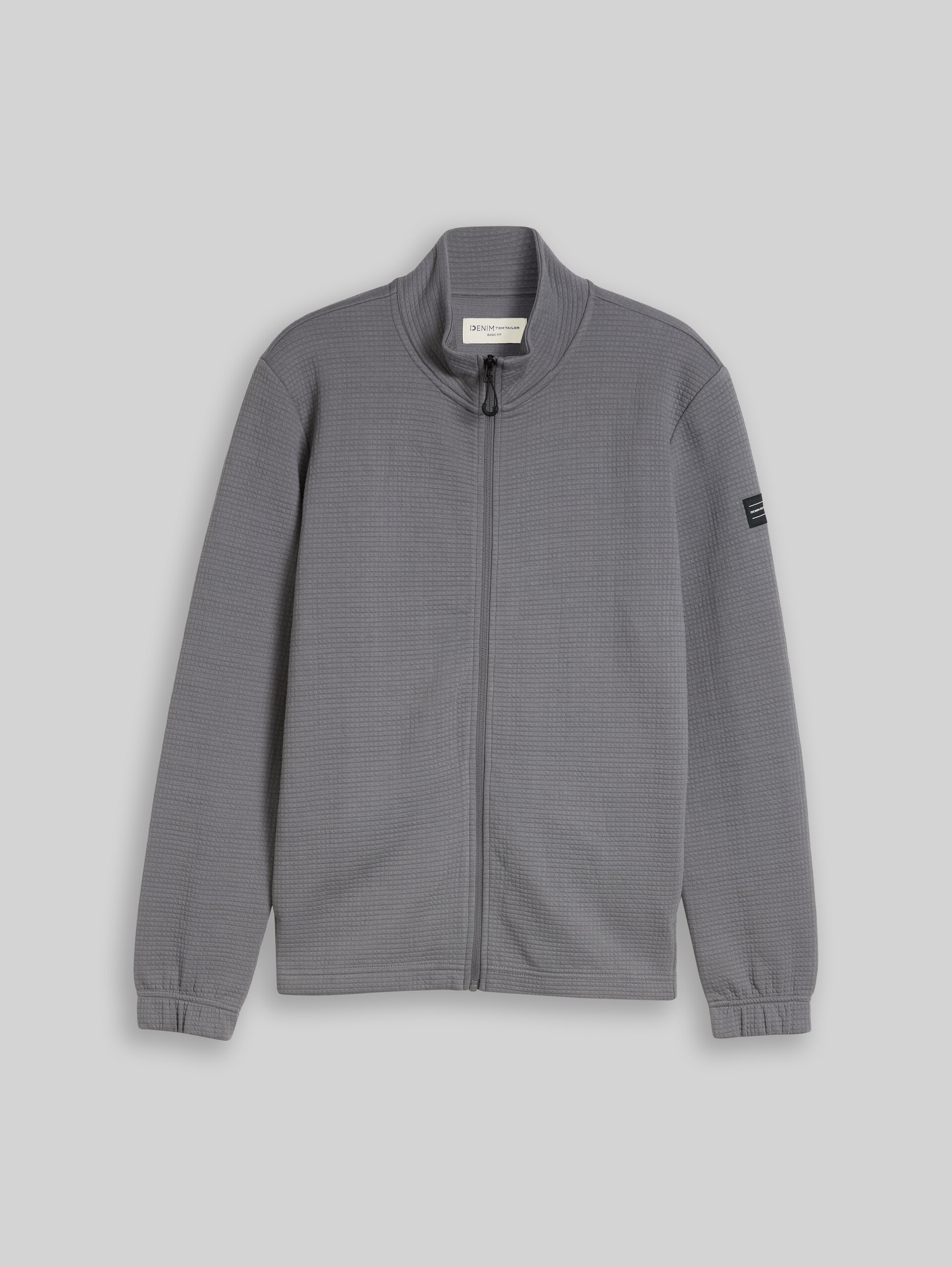 Veste en molleton à texture gaufrée - classic grey - Vue de face du produit