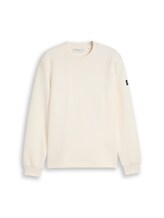 Nicht ausgewählt, Sweatshirt mit Waffelstruktur von Tom Tailor, braun