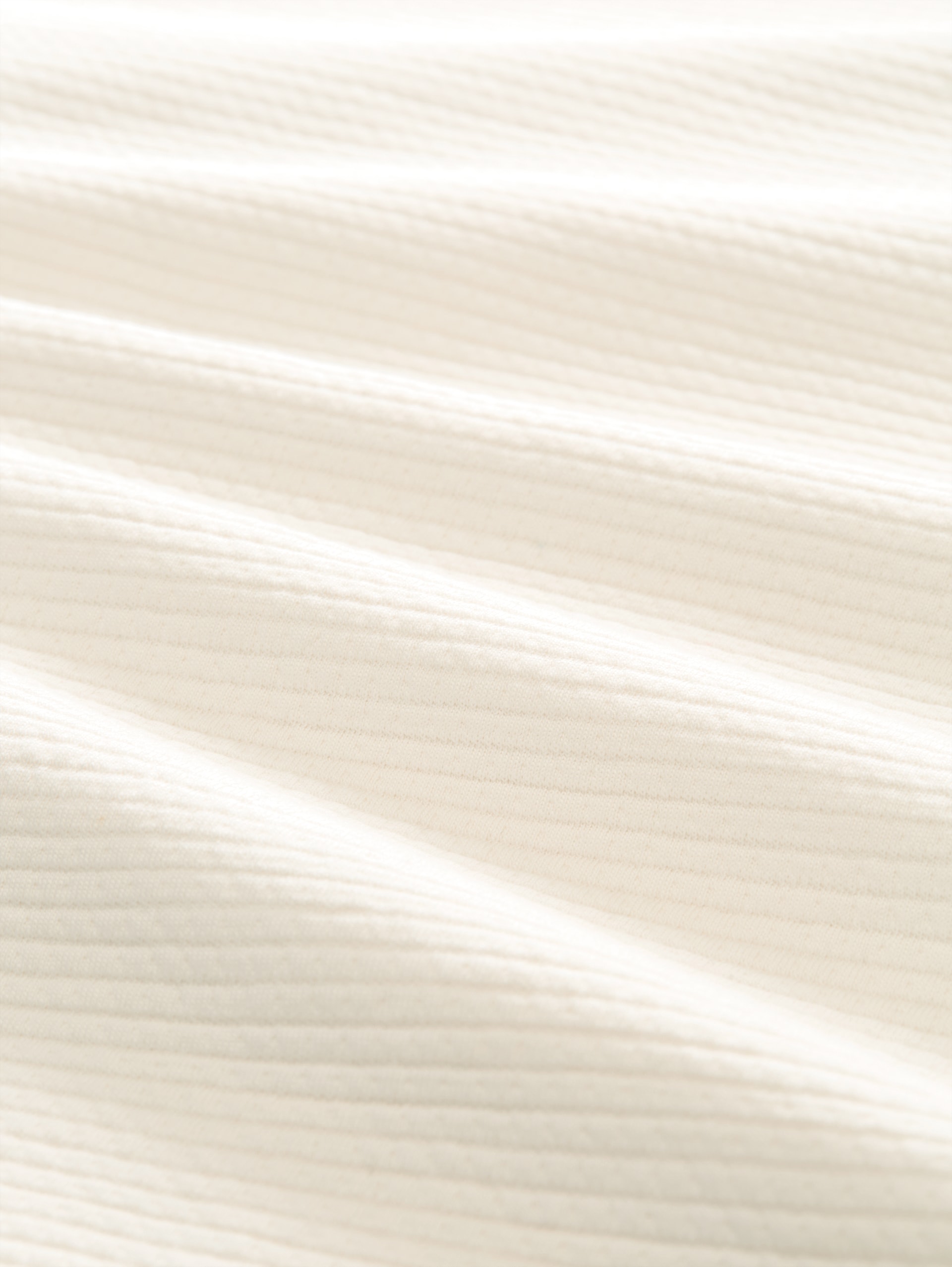 Sweatshirt mit Waffelstruktur - Gardenia White - Material-Ansicht