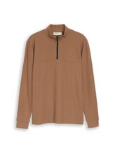 Ausgewählt, Troyer Langarmshirt mit Reißverschluss von Tom Tailor, braun