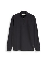 Nicht ausgewählt, Troyer Langarmshirt mit Reißverschluss von Tom Tailor, grau