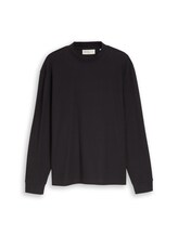 Nicht ausgewählt, Relaxed Fit Langarmshirt mit Rippstruktur von Tom Tailor, grau
