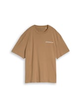 Ausgewählt, Relaxed Fit T-Shirt mit Rückenprint von Tom Tailor, braun