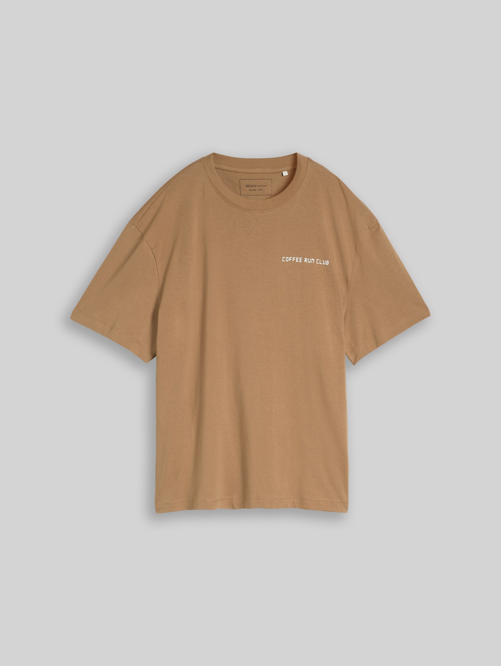Relaxed Fit T-Shirt mit Rückenprint - malt brown - Vorder-Produkt-Ansicht