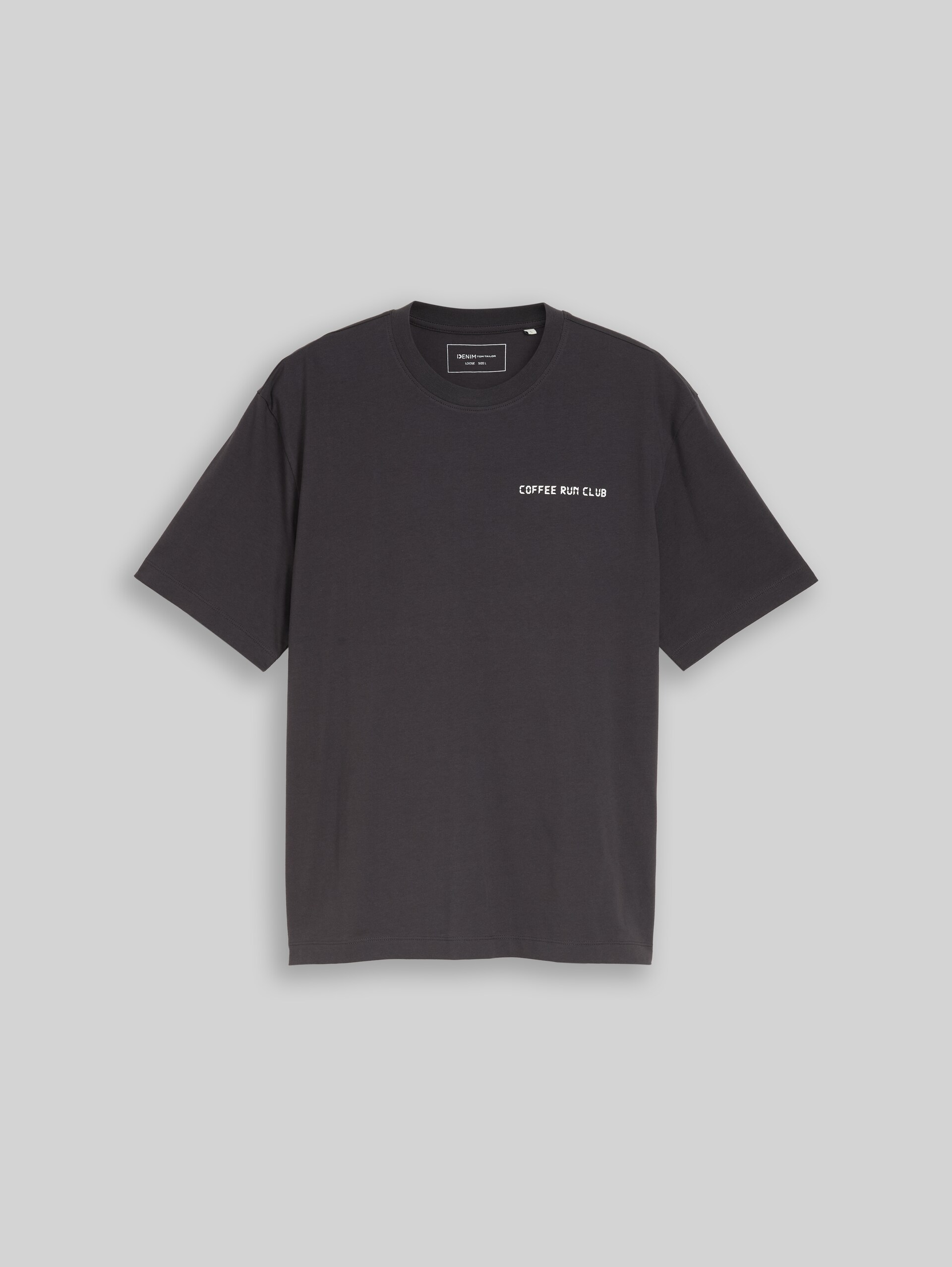 Relaxed Fit T-Shirt mit Rückenprint - coal grey - Vorder-Produkt-Ansicht