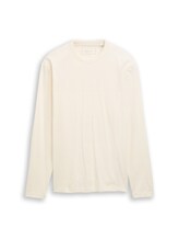 Ausgewählt, Basic Langarmshirt aus Baumwolle von Tom Tailor, braun