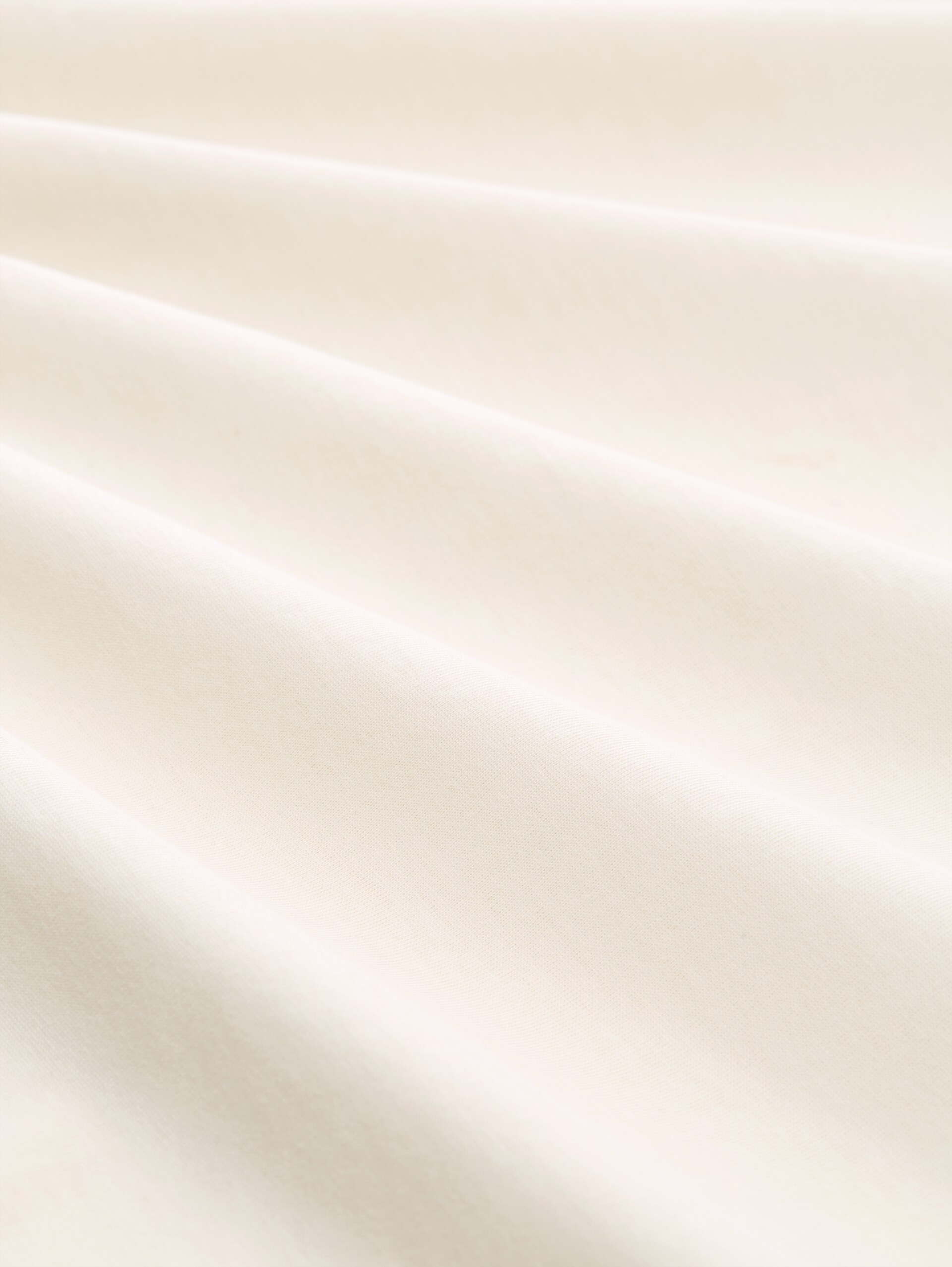 Basic Langarmshirt aus Baumwolle - Gardenia White - Material-Ansicht