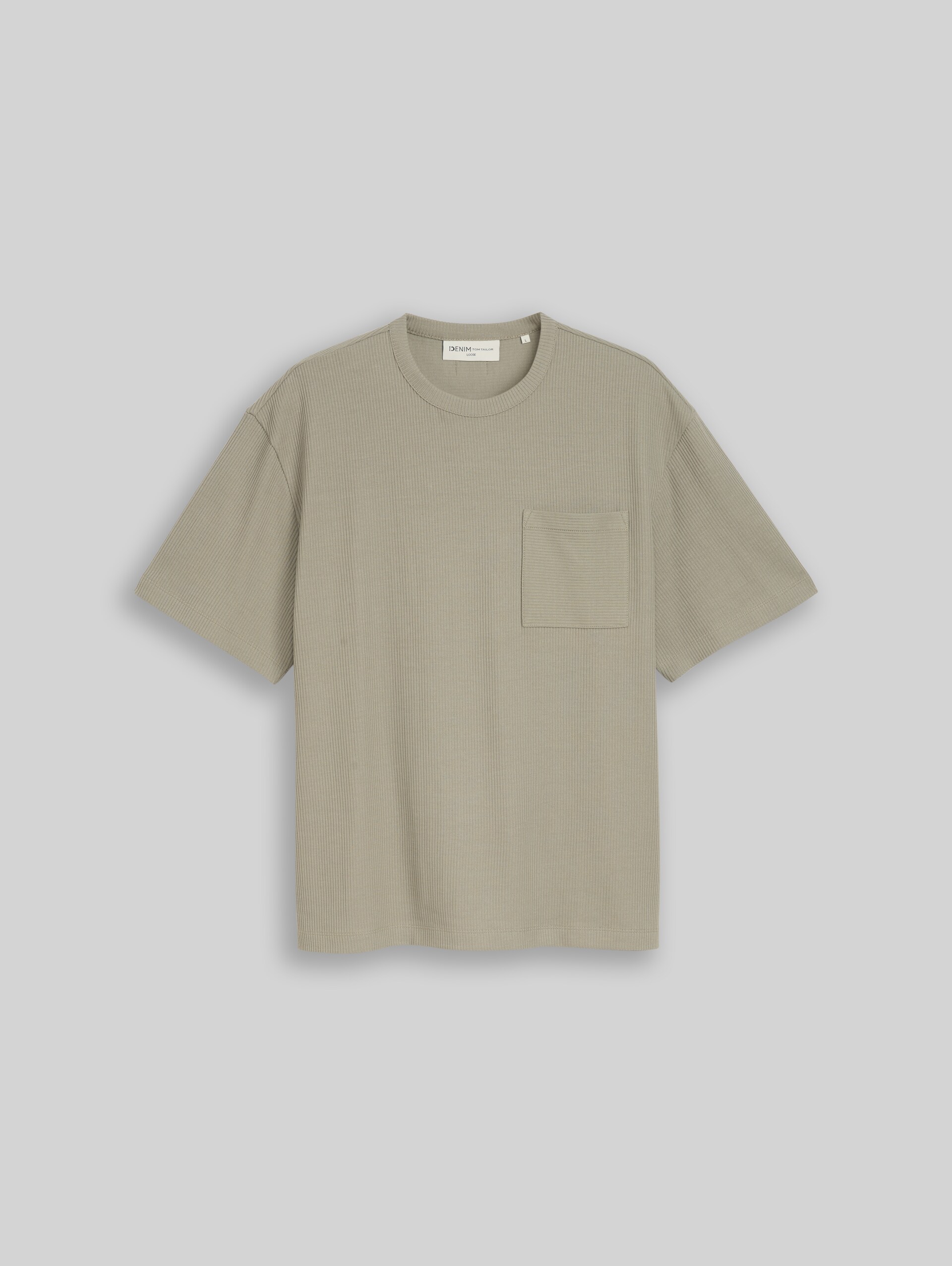 Relaxed Fit T-Shirt mit Brusttasche - dark sage green - Vorder-Produkt-Ansicht