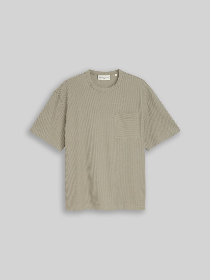 T-shirt met relaxte pasvorm en borstzak door Denim Male, dark sage green