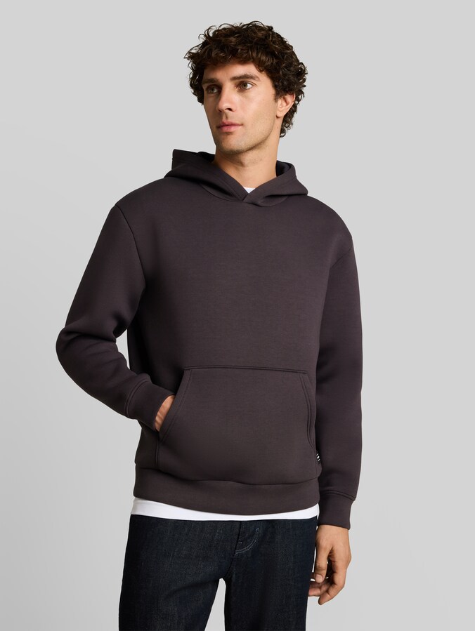 Sweat à capuche « Scuba » coupe décontractée par Denim Male, coal grey