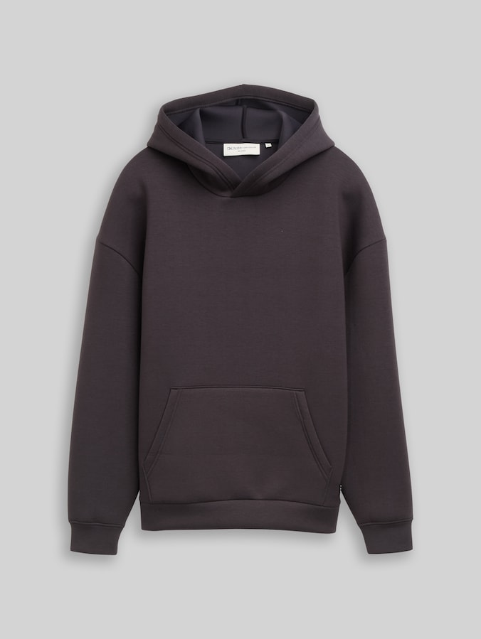 Sweat à capuche « Scuba » coupe décontractée par Denim Male, coal grey