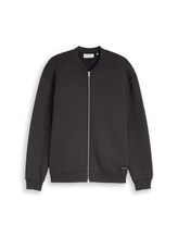 Sélectionné, Veste à capuche en tissu scuba, coupe décontractée par Tom Tailor, gris