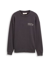 Nicht ausgewählt, Relaxed Fit Sweatshirt mit Print von Tom Tailor, grau