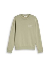 Ausgewählt, Relaxed Fit Sweatshirt mit Print von Tom Tailor, grün