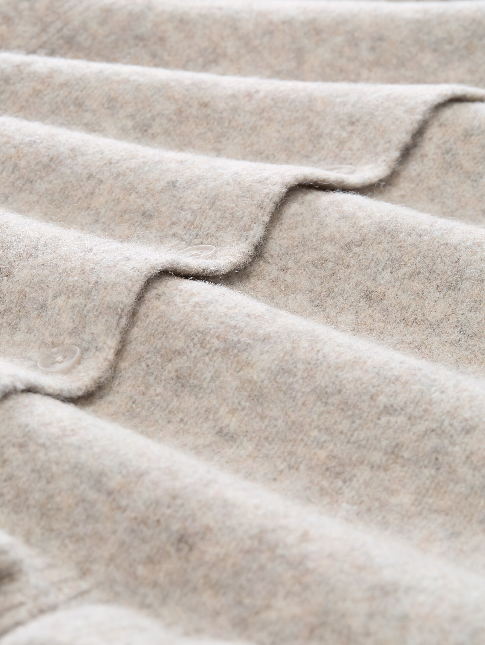 Gezellig gebreid vest met ruches - atmosphere beige melange - Materiaalweergave