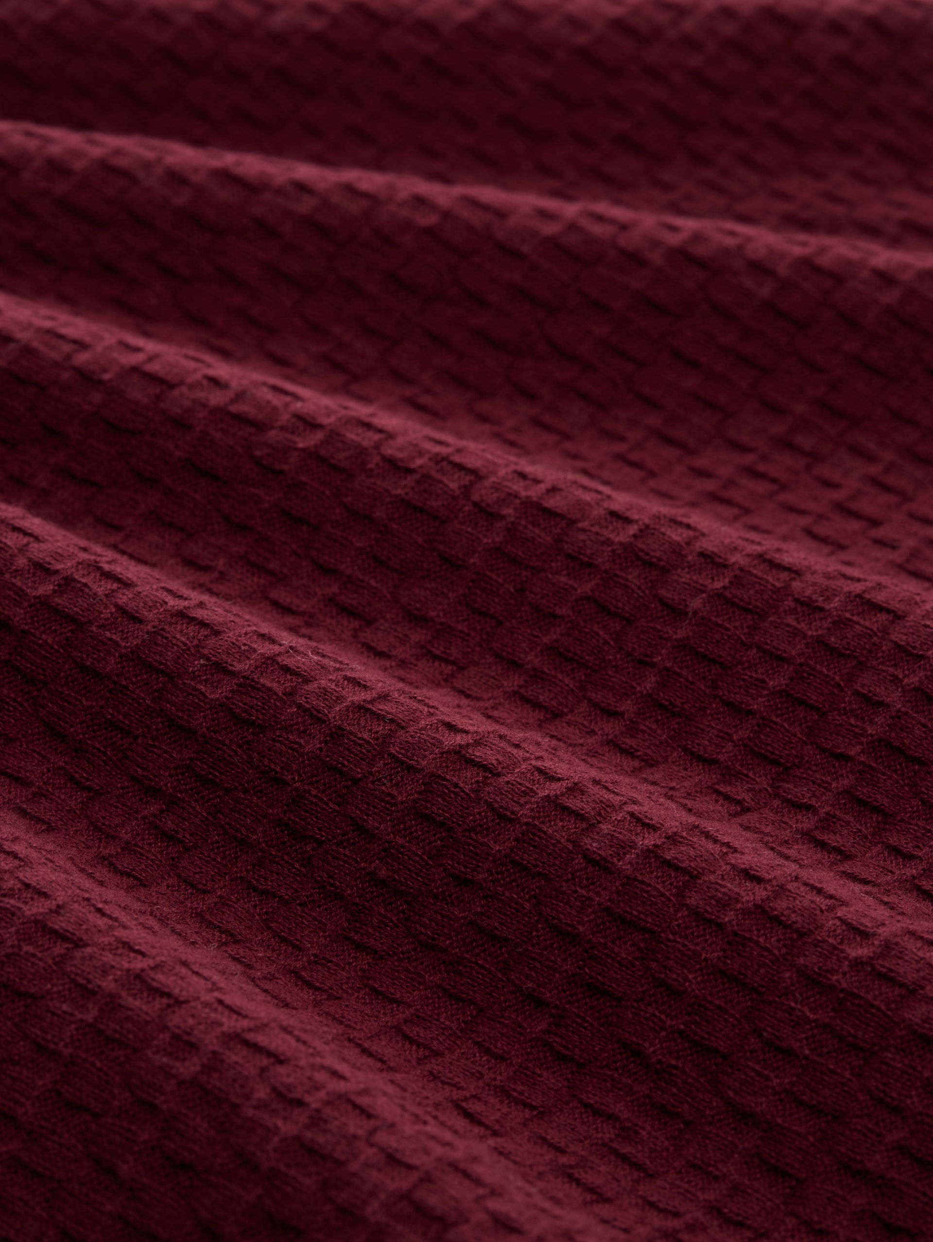 Cotton knitted jumper - Preppy Plum - Material view