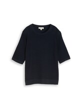 Ausgewählt, Strickpullover aus Baumwolle von Tom Tailor, blau