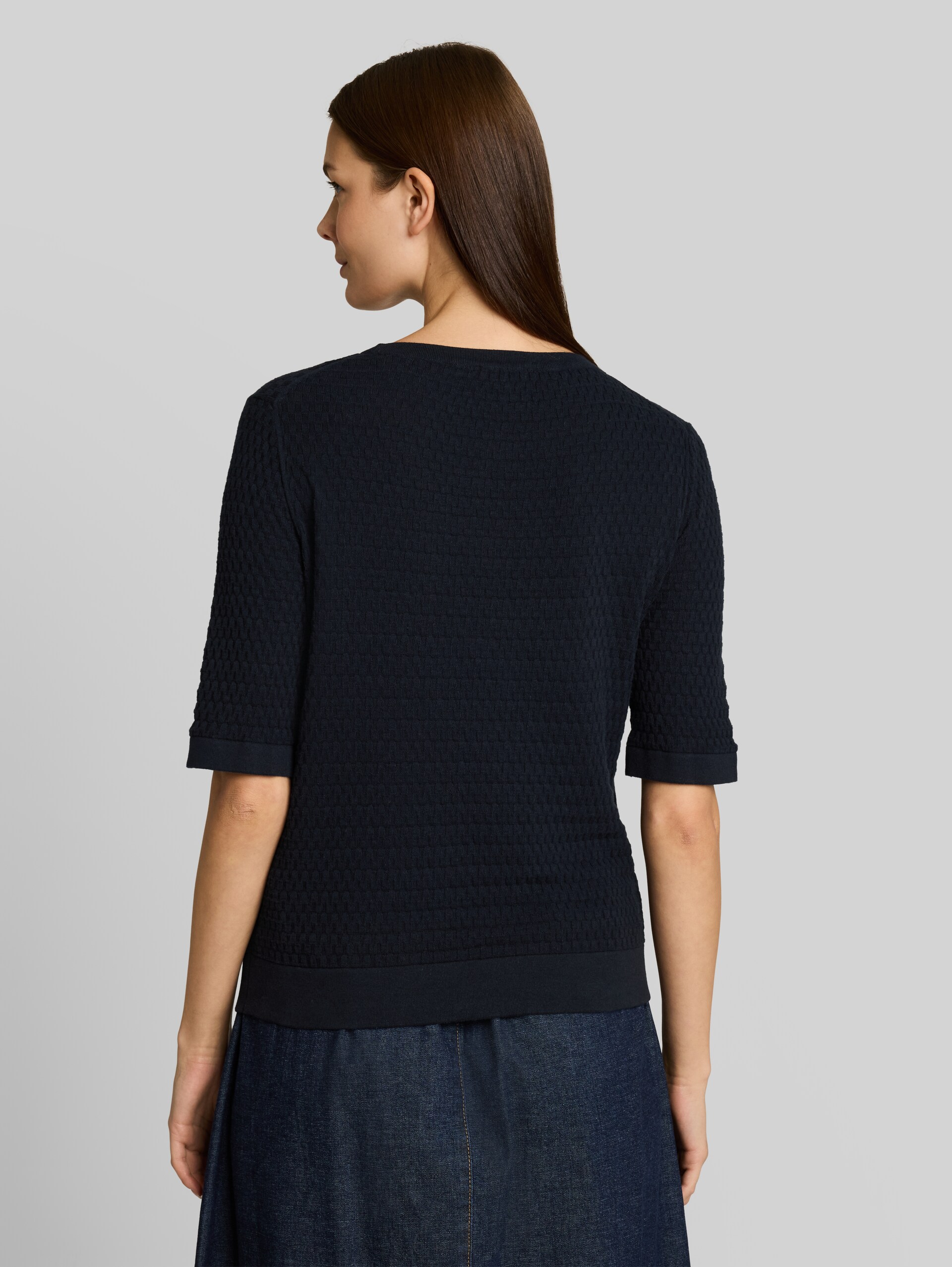 Strickpullover aus Baumwolle - sky captain blue