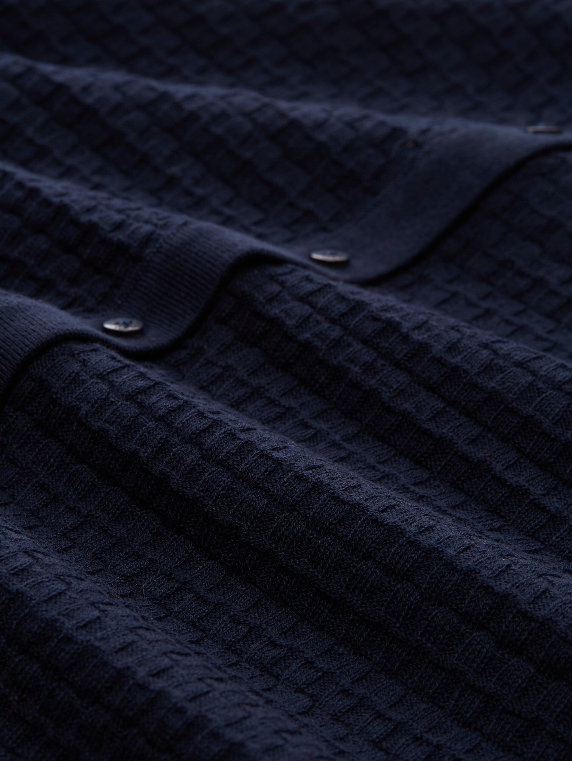 Cardigan aus Baumwolle - sky captain blue - Material-Ansicht