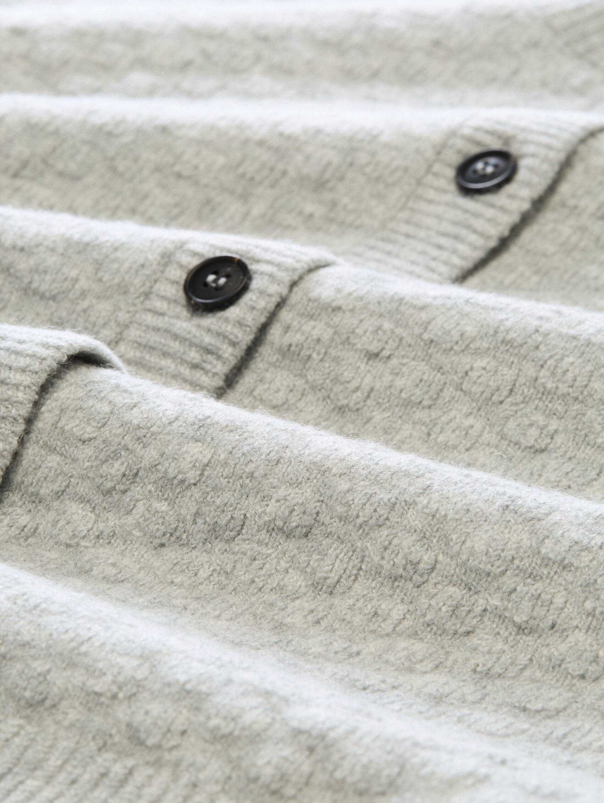 Gezellig vest met losse pasvorm - soft grey melange - Materiaalweergave