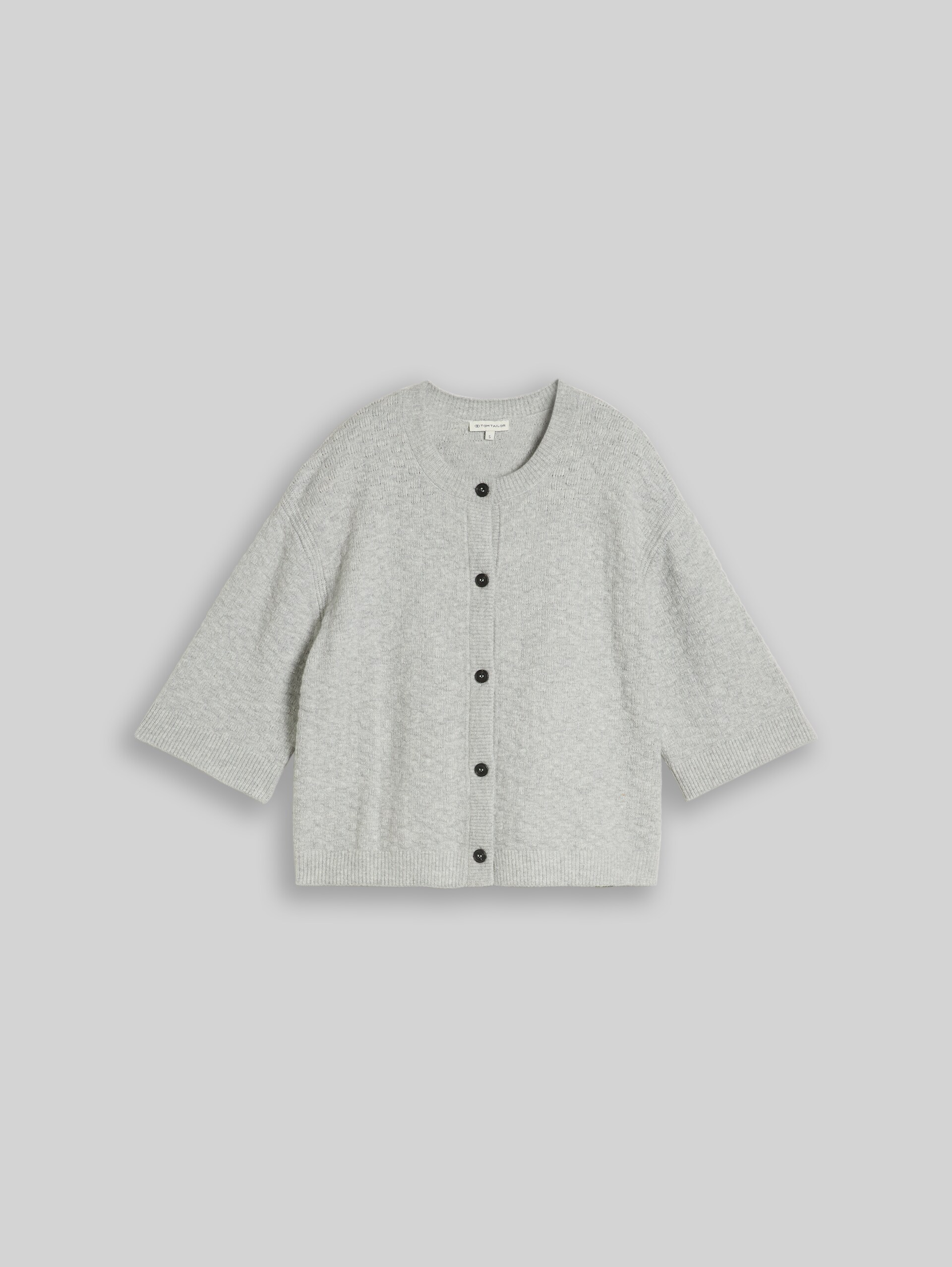 Gezellig vest met losse pasvorm - soft grey melange