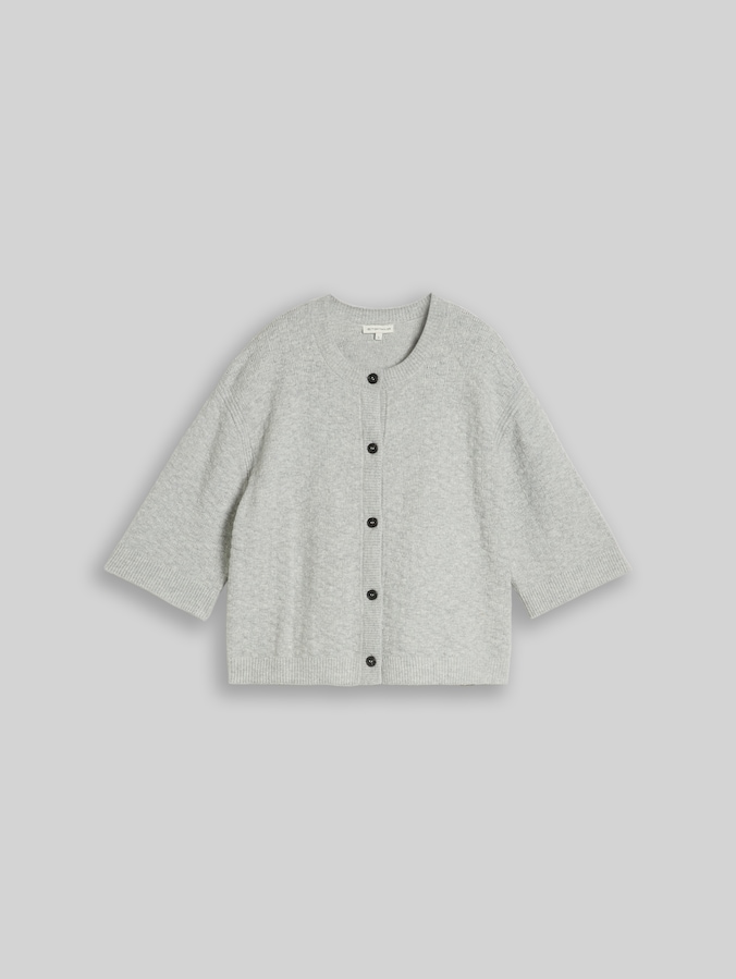 Gezellig vest met losse pasvorm door Women, soft grey melange